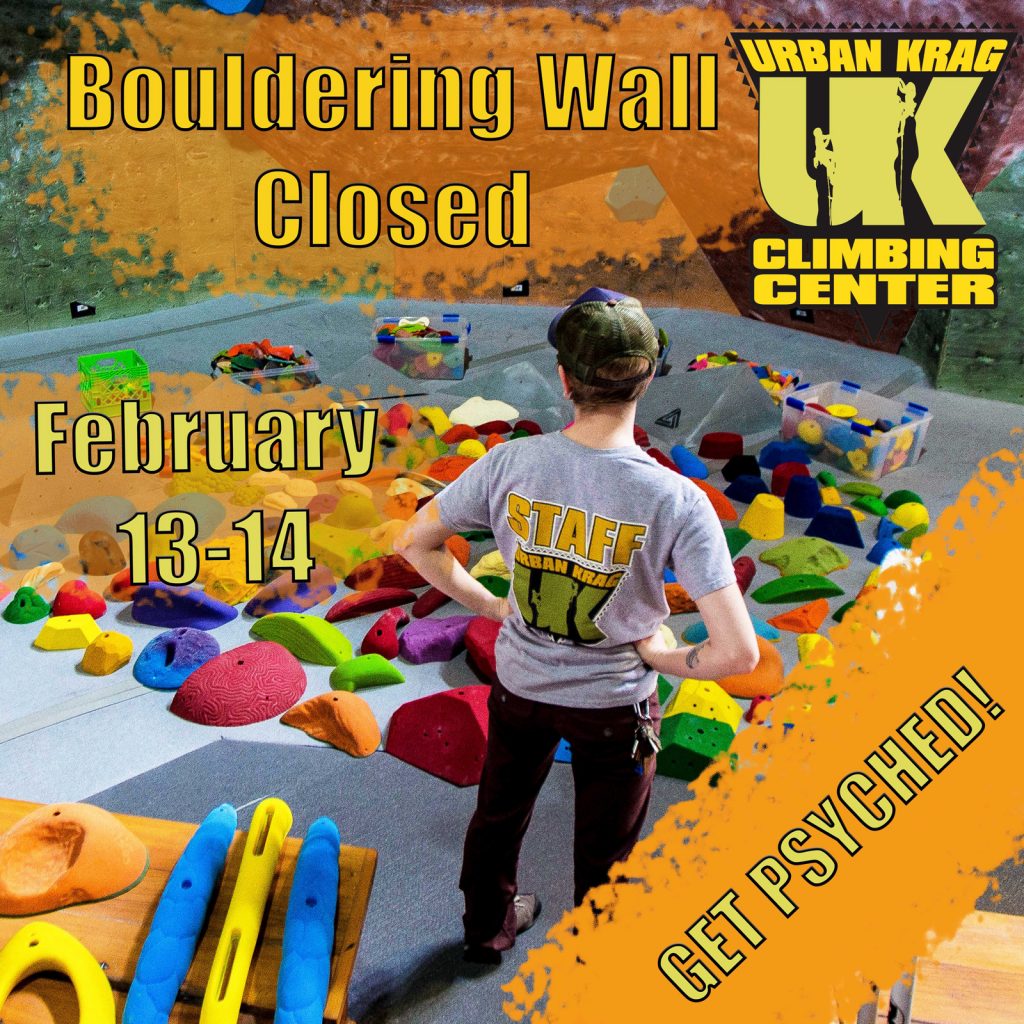 analog Derved Parlament Bouldering Wall Closed (Feb 13 - 14) - Urban Krag